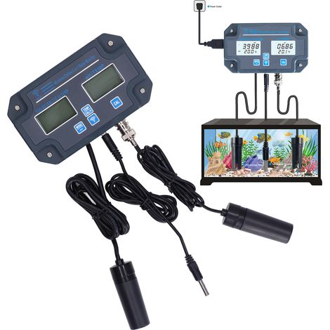 Multifunktionales Online-Messgerät OW-W3988 mit WLAN (TDS, Temperatur, CE, Salzgehalt, Säure-/Alkalinität) – Europäischer Standard, 230–240 V Wechselstrom (1/5)