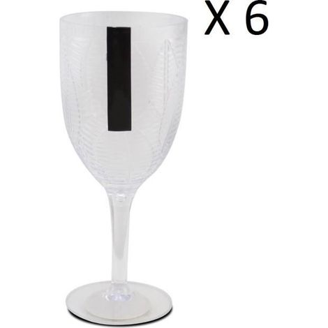 Lot de 6 verre à liqueur, verre à pied, verre dégustation - Diamètre 8 x Hauteur 19.6 cm -JUANIO (1/3)