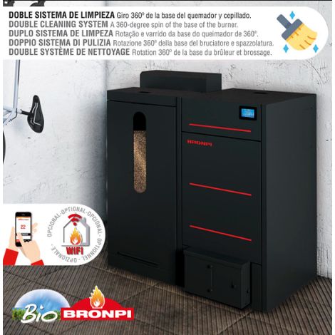 BRICOSOL CALDERA PELLET BRONPI MODELO HYDROCONFORT 23 KW (1/5)