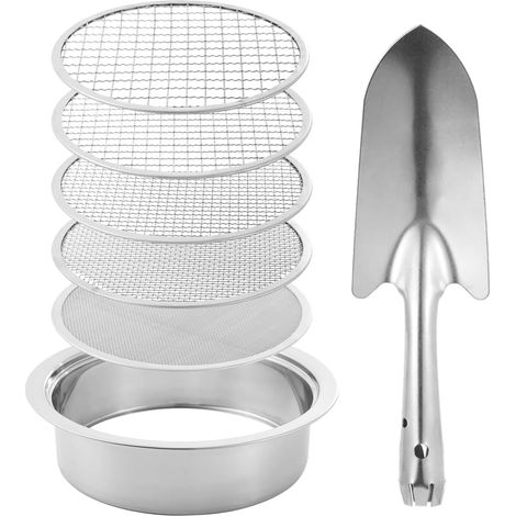 für Blumentöpfe 5er Set Bodensiebe mit Sieben 1 3 6 9 12 mm