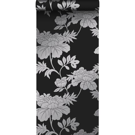 papier peint fleurs noir - Origin Wallcoverings (1/5)