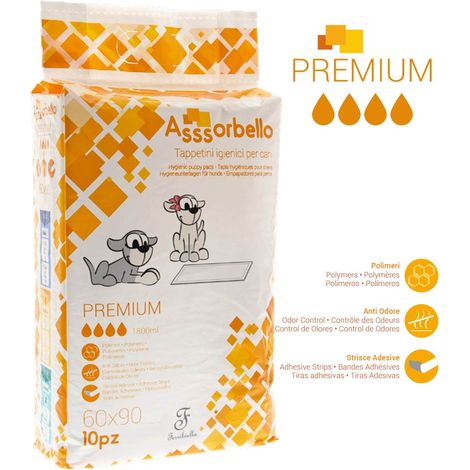 8er-Pack 60 x 90 cm: Asssorbello Premium 60x90 cm Hygienematten für Hunde (1/2)