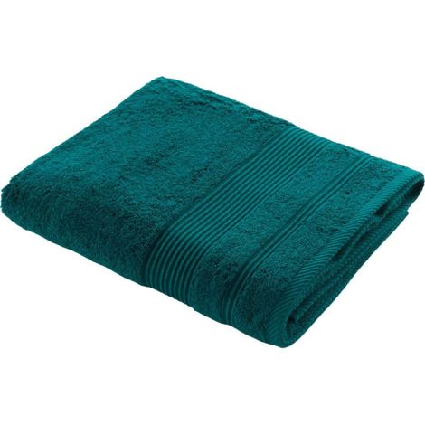 Drap de Bain "Tendresse" 90x150cm Émeraude (1/4)