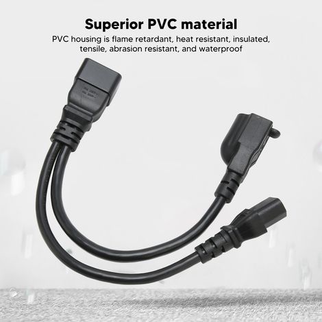 Câble d'alimentation IEC320 C20 vers 5x IEC320 C13 15R, répartiteur Y 1 entrée 2 sorties pour moniteur PC bureau imprimante scanner (1/5)