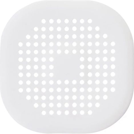 Filtre anti-cheveux en TPR pour bonde de douche, facile d'entretien, blanc.