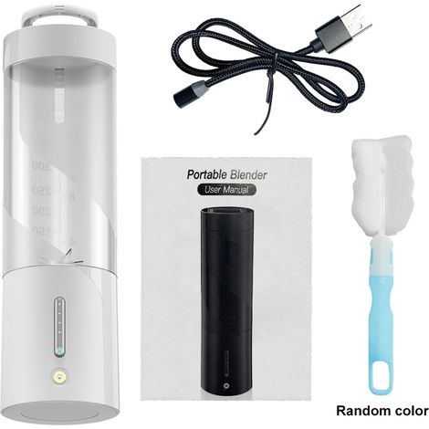 Blender Portable Sans Fil HD-08 450ml 15W 20000 tr/min Lames Inox Recharge Magnétique Étanche IPX7 Blanc Compact (1/5)