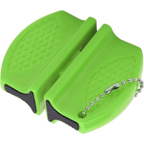 Affûteur de couteaux portable mini, multifonctionnel et double face, pour une utilisation en extérieur, vert. (1/5)