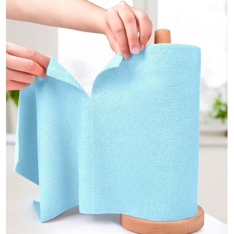 Rouleau de chiffons de nettoyage en microfibre - essuie-tout en microfibre détachables et réutilisables, non pelucheux, lavables, 20 feuilles, adaptés à la cuisine, à la voiture, à la vaisselle et aux (1/5)