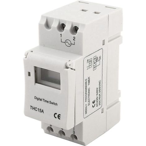 THC15A 220–240 V AC 20 A Digitaler programmierbarer Zeitschalter für DIN-Schienenmontage