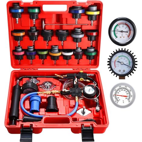 28pcs Cooling System Tester, Radiator Pressure Tester Kit, Universal Leak and Bleed Testers for Liquid Cooling, Radiator Test Device (1/5)
