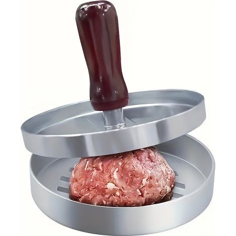 Antihaft-Hamburgerpresse (1 Stück) — Hergestellt aus robuster Aluminiumlegierung, ideal zur Zubereitung von Hamburgern (1/5)