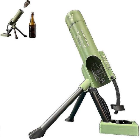 Robuster Bierflaschenöffner in Mörserform, taktischer Kronkorkenwerfer mit freihändiger Druckfunktion, ideal für Barzubehör 2 Stück (1/5)