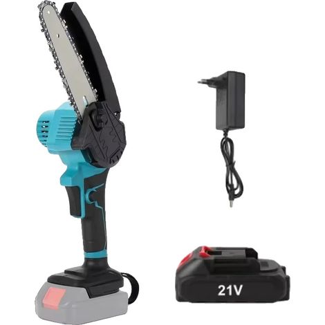 Motosierra, diseño compacto, alta velocidad de corte, con 1 batería. (1/2)