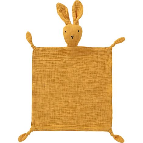 1 couverture de sécurité en mousseline de coton, motif lapin, douce et respirante, pour bébés garçons et filles (1/5)
