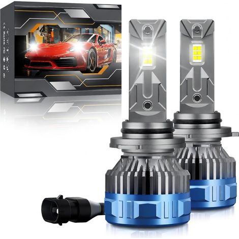 9006 LED-Lampe für Autoscheinwerfer, 60W LED-Umrüstsatz, 60.000 lm, 6.000K, schnelle Kühlung (12.000 U/min), ultrahell, wasserdicht, Abblend- und Fernlicht, 2er-Pack. (1/5)