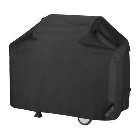 Housse Barbecue Exterieur, Bâche Résistante de 210D Oxford Protection BBQ à Gaz, Housse Plancha Imperméable, Protection UV, Coupe-Vent, Anti-poussière (145x61x117cm Noir) (1/5)