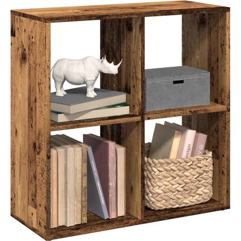 Raumteiler-Bücherregal Altholz-Optik 69,5x29x69,5 cm