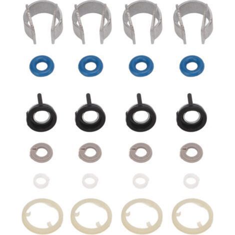 Pair Kit de Réparation de Joints D'injecteur de Carburant, 4 Jeux de Joints Toriques de Réparation D'injecteurs de Carburant en Caoutchouc Métal 06H998907B de Remplacement pour A3 A4 A5