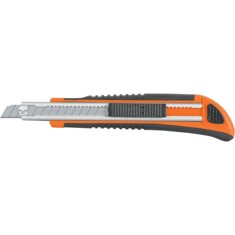 Cúter profesional alma metálica y grip - 13 cm - 9 mm - 3 hojas