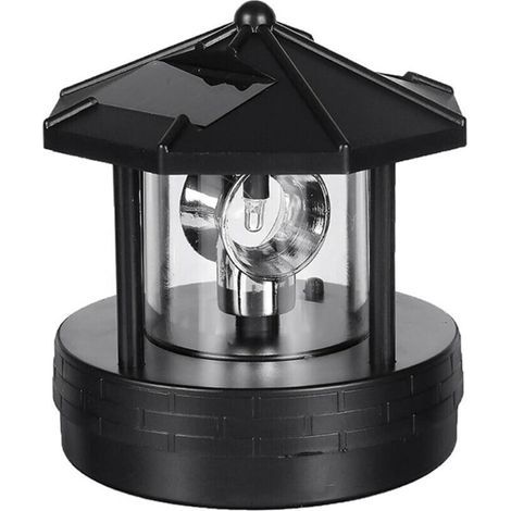 360-degree rotating LED solar light, solar LED lamp, waterproof lighthouse for garden and courtyard decoration (1/5)