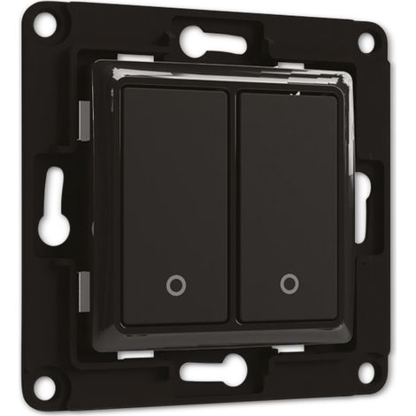 SHELLY Wandtaster Wall Switch 2, schwarz, 2-fach
