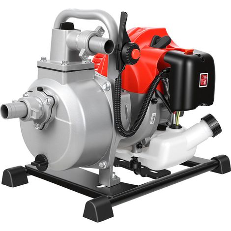 FIANAO – 52-cm³-Benzinwasserpumpe – Fördermenge: 1000 Liter/Stunde – Förderhöhe: 30 Meter – 2-Takt-Motor, 1,7 PS (1/5)
