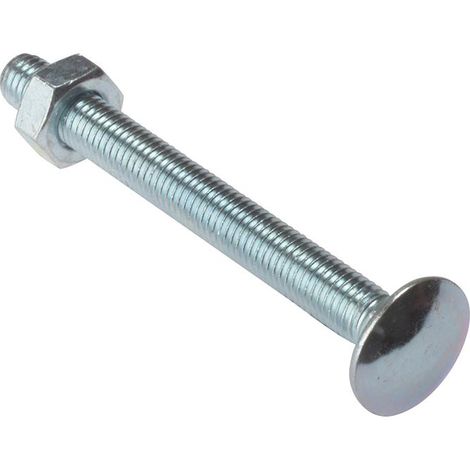ForgeFix 10CB10240 Carriage Bolt & Nut ZP M10 x 240mm Bag 10 FORCB10240M (1/3)