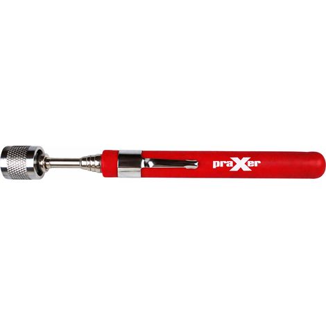 Pinza magnética telescópica PRAXER de 855 mm de acero inoxidable, capacidad de elevación de 363 g.