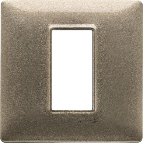 Placca 1M bronzo metallizzato per scatola rotonda  Vimar Plana 14641.70