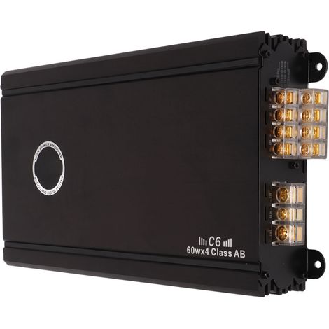 Amplificateur de voiture 4 canaux 60W Classe AB, faible perte, ampli auto pour haut-parleurs et caisson de basses. (1/5)