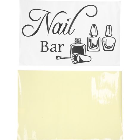 Sticker mural autocollant pour salon de nail art, déco fenêtre boutique manucure, adhésif vitrine esthétique (1/5)