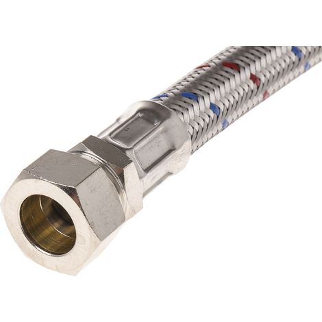 Tuyau flexible 15 bar, longueur 300mm, Compression 15 mm vers BSP 1/2" mâle EPDM ( Prix pour 1 )