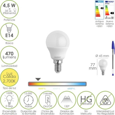 Bombille LED 4.5 watts blanc 45 mm