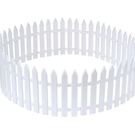 12 Stück weiße Kunststoff-Lattenzäune, Mini-Zaundekoration für Weihnachten, Hochzeiten, Partys, Garten und Zuhause, 30 cm (12 Zoll) (1/5)