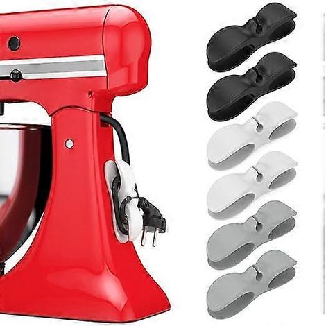 Lot de 6 range-câbles pour appareils électroménagers - Petit enrouleur de câbles adhésif pour appareils électriques de cuisine (3 couleurs) (1/5)