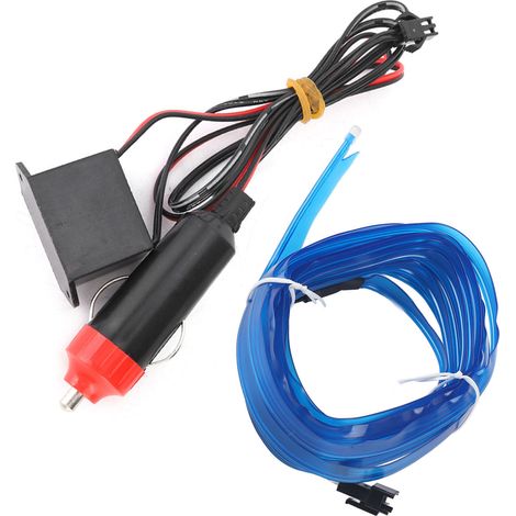 Ruban LED décoratif voiture 4 mètres Bleu Glacier Éclairage intérieur Auto Bandeau Lumineux EL Froid Accessoire Personnalisation (1/5)