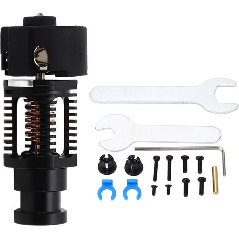 Hochtemperatur-Hotend-Kit für 3D-Drucker, komplett aus Metall, langlebige Extruderteile und Zubehör aus Kupferlegierung, schwarzer Extrusionskopf (1/5)
