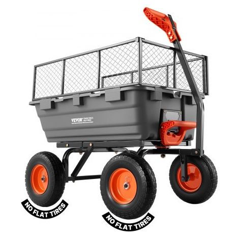 Chariot de Jardin Basculant Max. 544 kg Chariot à Benne Basculante PP SHL221 (1/3)