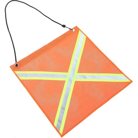 Drapeau réfléchissant d'avertissement, drapeau d'extrémité de voiture, drapeau réfléchissant en maille, drapeau de sécurité nocturne pour voiture
