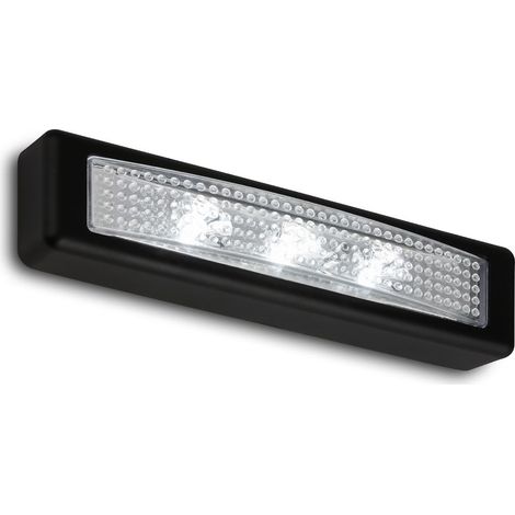 Briloner Leuchten PUSI - Plug&Play - 2689035 - An/Aus durch Push-Bewegung auf Leuchte - inkl. Klebepad zur Befestigung - Batterien inkl. - Ausstrahlwinkel 120° - 16 x 4 x 2,7 cm