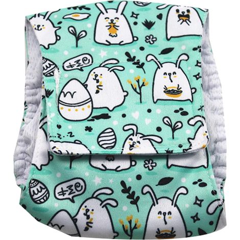 Couches réutilisables lavables pour chiens mâles, Super absorbantes, étanches, réglables, pour garçons, chiens, animaux de compagnie, enveloppe pipi, petit lapin blanc XL (1/5)