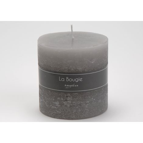 Amadeus - Bougie gros cylindre gris (lot de 6)