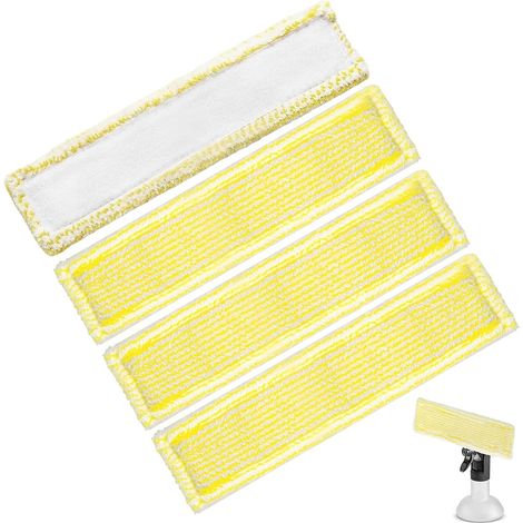 4 PCS Bonnettes Microfibre Accessoire pour Kärcher Nettoyeur de Vitres WV 2/WV5 (1/5)