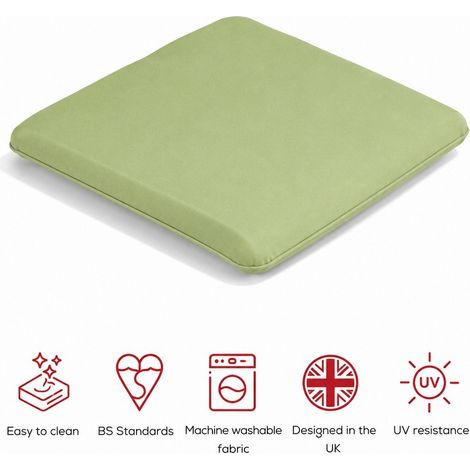 SP Seat Pad Cushion (Pack of 2) - L40 x W38 x H4 cm - Lime