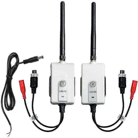 Kit émetteur-récepteur sans fil 2,4 GHz pour caméra de recul de voiture avec câblage sans fil (1/4)