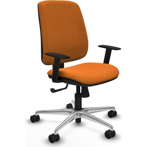 Silla de oficina piqueras y crespo Alares cuero sintético naranja (1/2)