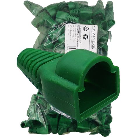 Copri-connettore RJ45, verde, confezione da 100 (1/3)