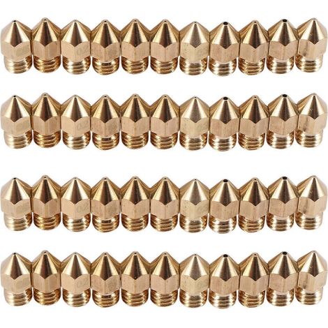44 buses pour imprimante 3D MK8 (diamètres : 0,2 mm, 0,3 mm, 0,4 mm, 0,5 mm, 0,6 mm, 0,8 mm et 1,0 mm) avec tête d'impression et extrudeuse (1/5)