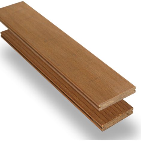Lame de terrasse en BAMBOU 20×137 mm 1er choix, finition lisse, durable et résistante aux intempéries couleur Ambre (1/5)