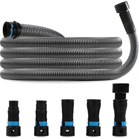 1 1/4 Inch X 17 Ft. Dust Collection Hose pour Home and Workshop Aspirateurs avec 5 Fittings/Adapters pour Power Tools (1/5)
